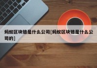 蚂蚁区块链是什么公司[蚂蚁区块链是什么公司的]