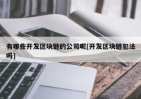 有哪些开发区块链的公司呢[开发区块链犯法吗]